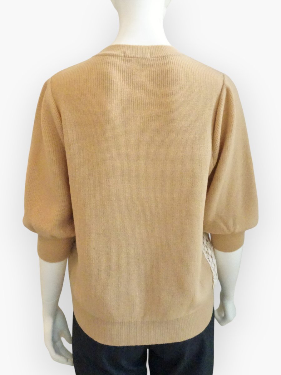 画像2: レースパッチワークニット  (2)