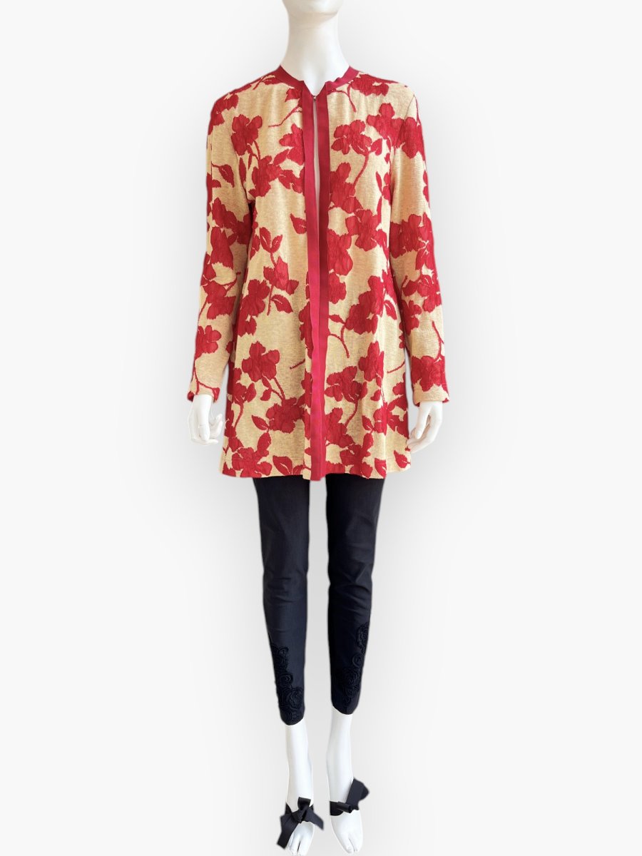 画像5: ニットふくれフラワージャガード　ジャケット (5)