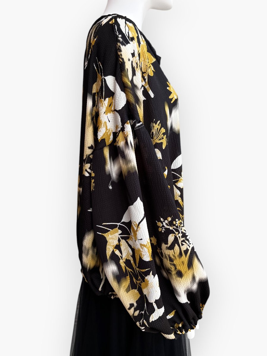 画像2: オンブレフラワープリント　ブルゾン  (2)