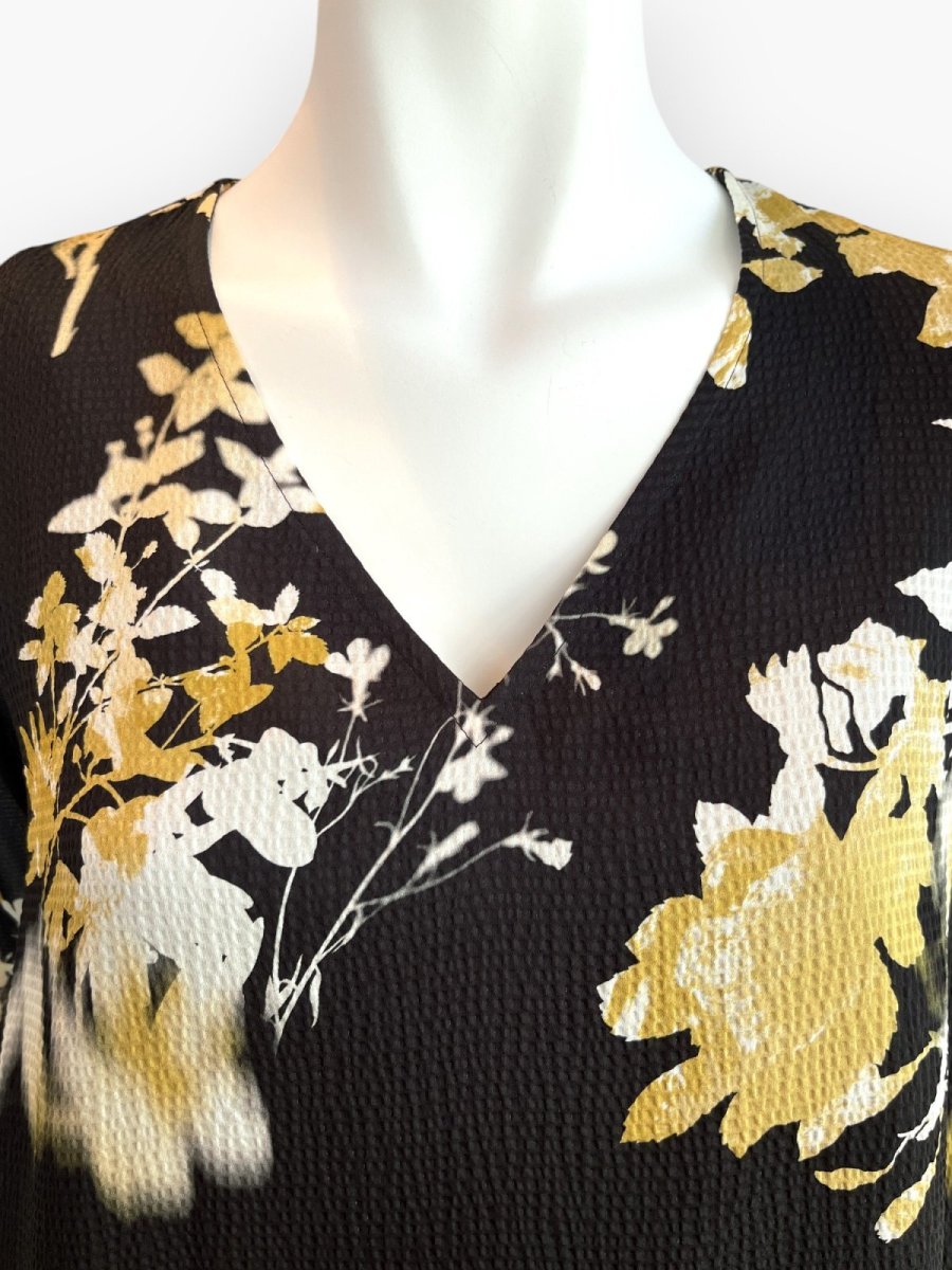 画像4: オンブレフラワープリント チュニックブラウス  (4)