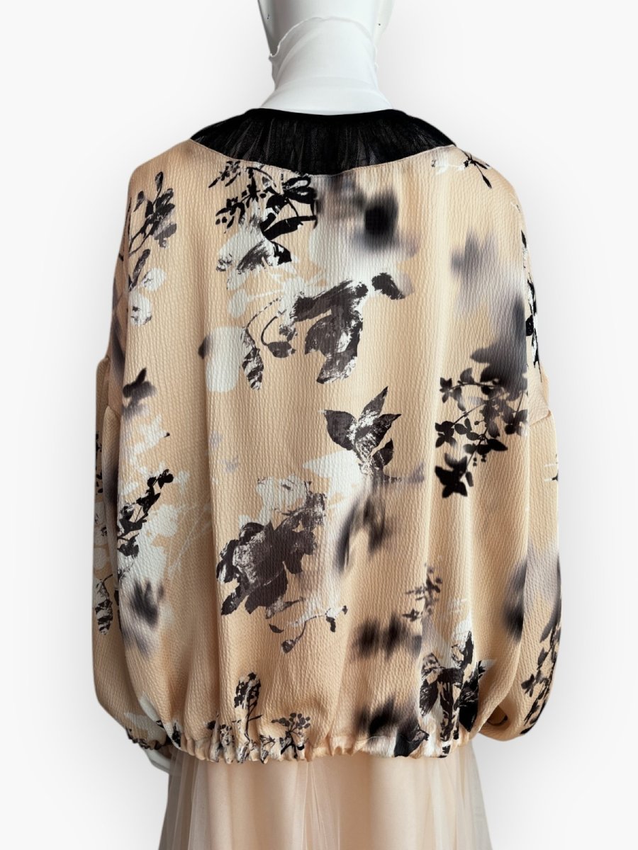画像10: オンブレフラワープリント　ブルゾン  (10)