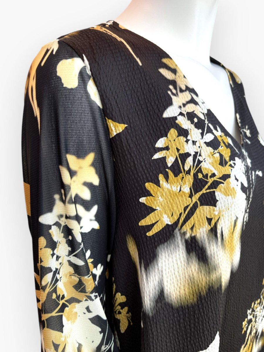 画像5: オンブレフラワープリント チュニックブラウス  (5)