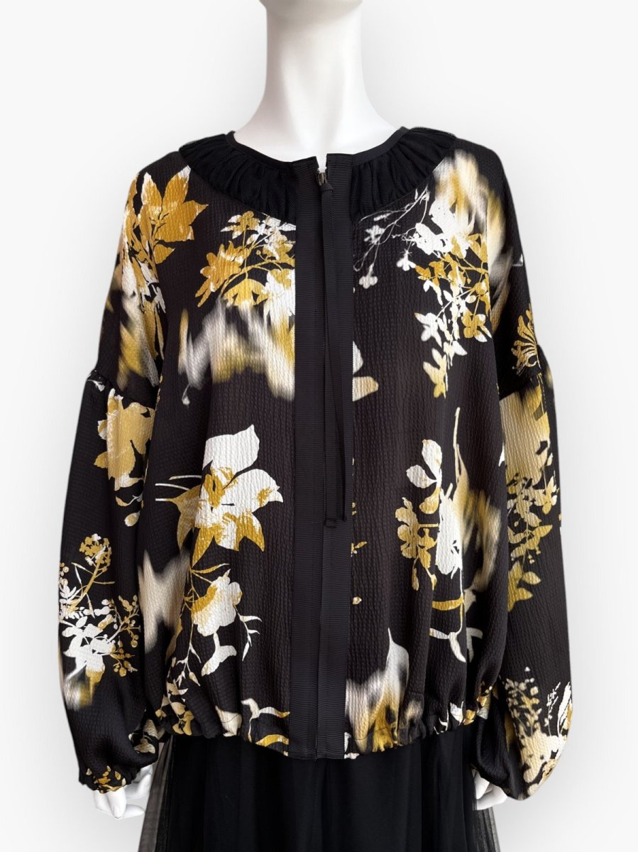 画像1: オンブレフラワープリント　ブルゾン  (1)