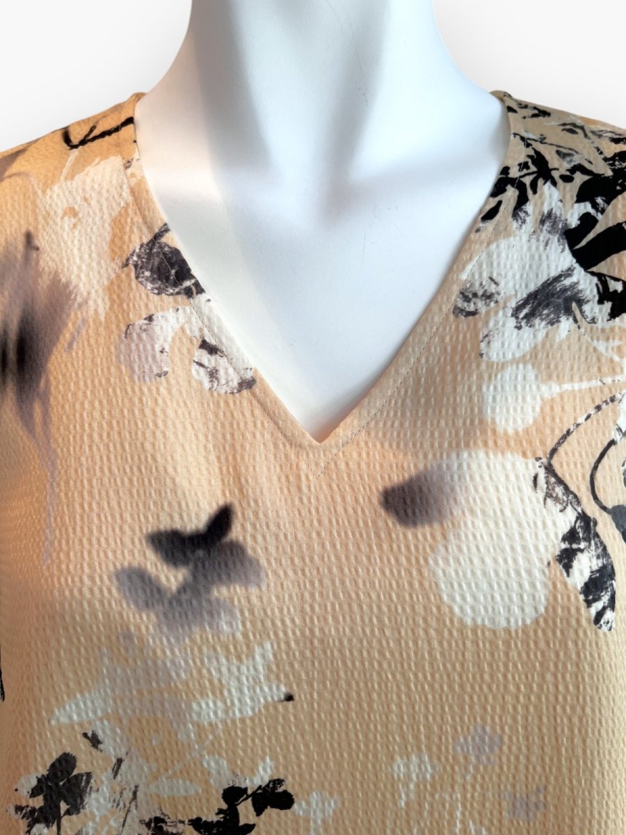 画像11: オンブレフラワープリント チュニックブラウス  (11)
