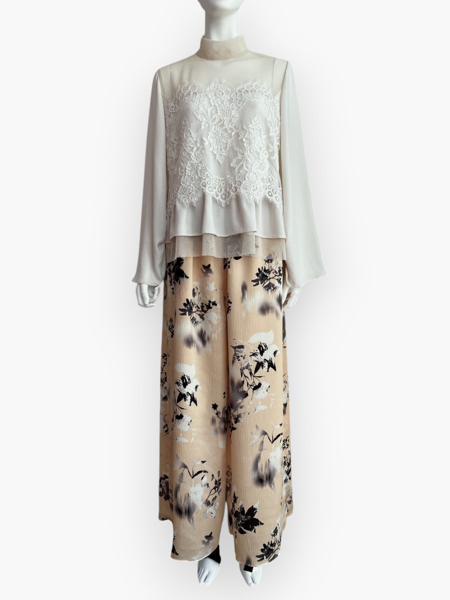 画像10: オンブレフラワープリント　パンツ  (10)