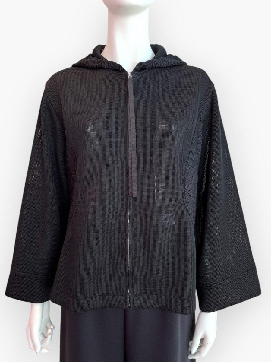 画像1: 3Dメッシュ フード付きブルゾン  (1)