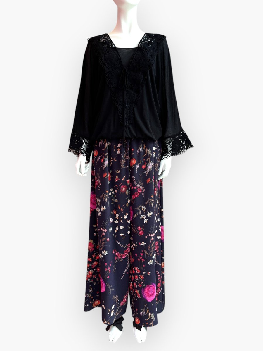 画像10: ミクスチャーフラワープリント パンツ  (10)