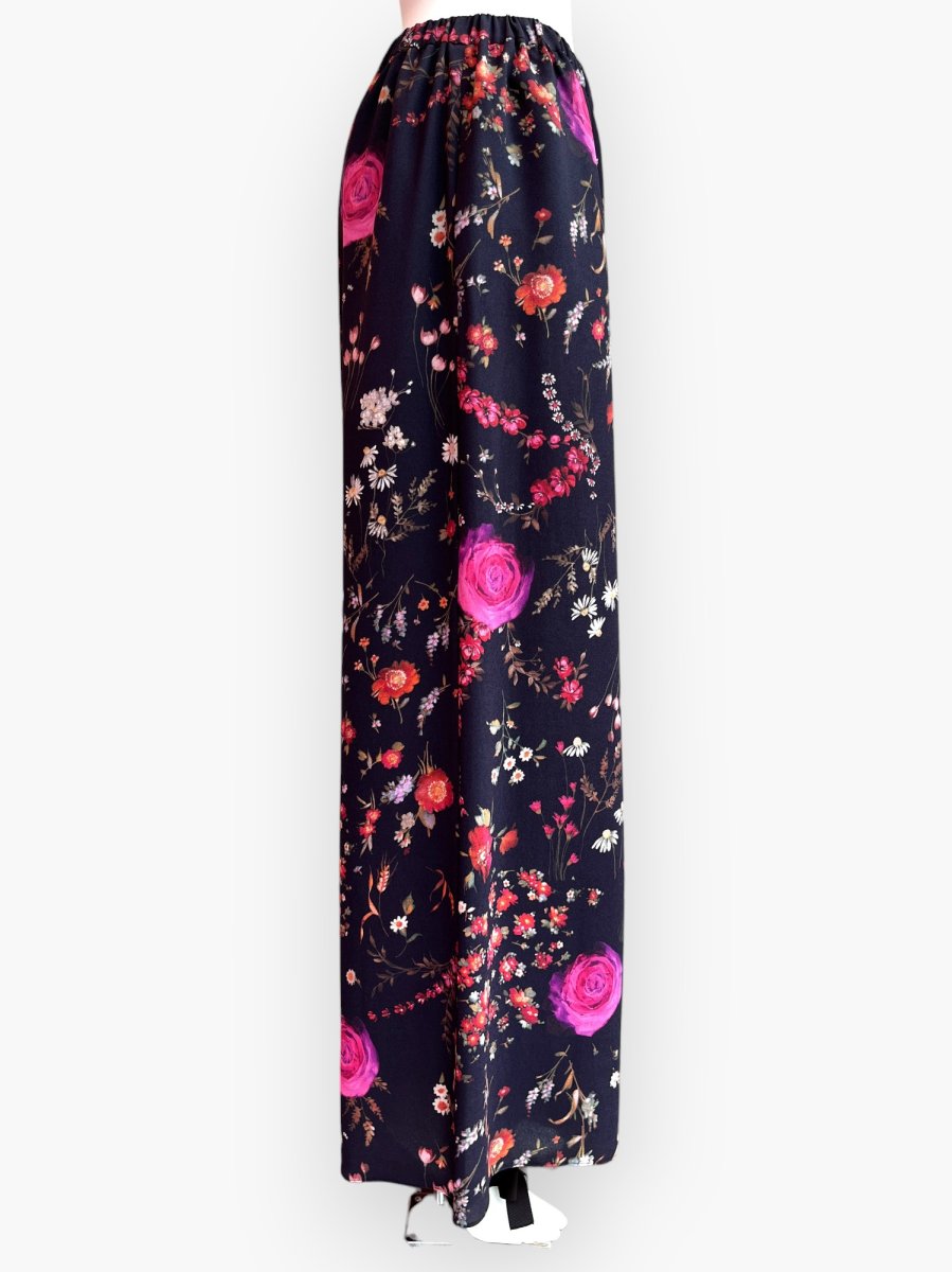 画像7: ミクスチャーフラワープリント パンツ  (7)