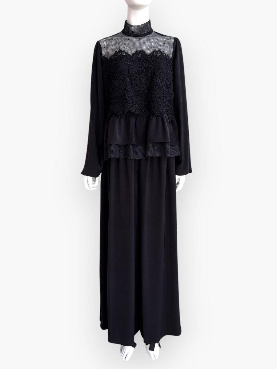 画像8: レーシーサテン　ワイドパンツ  (8)