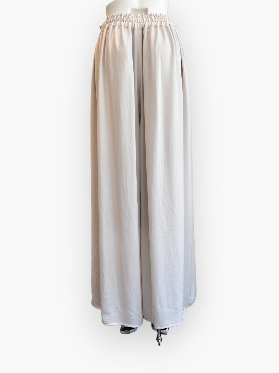 画像3: レーシーサテン　ワイドパンツ  (3)