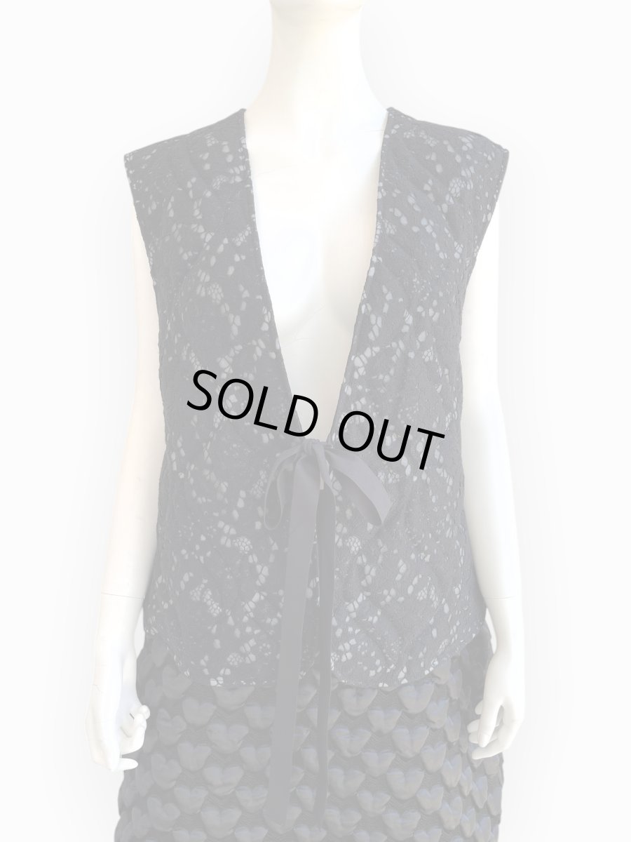 画像1: レースキルティング　ジレ  (1)