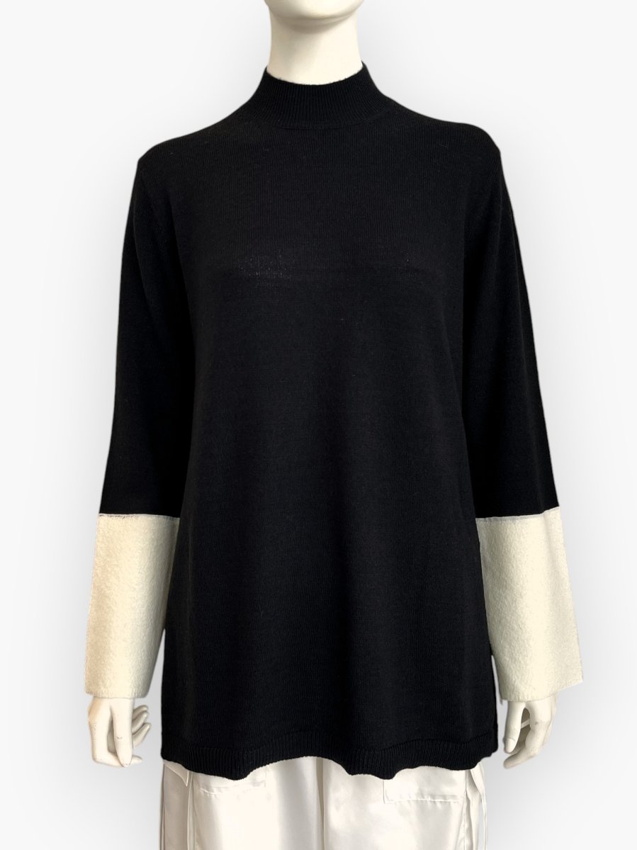 画像4: バイカラーニット　チュニック  (4)