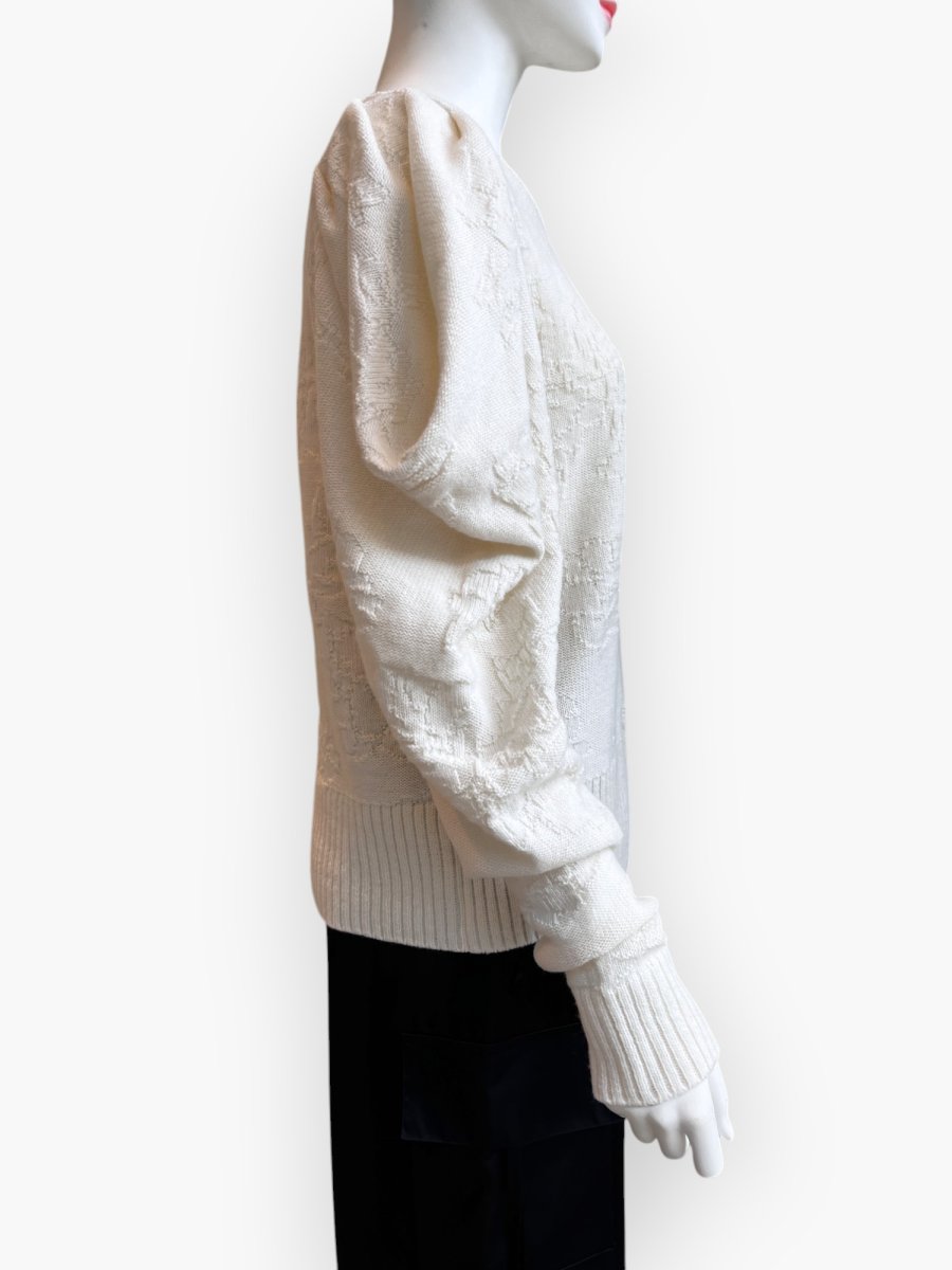 画像2: ローズニット　パフスリーブ  (2)