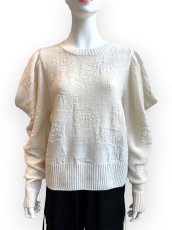 画像1: ローズニット　パフスリーブ  (1)