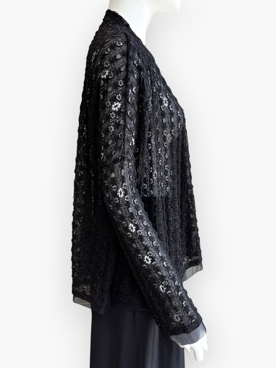 画像2: オーバルレース　カーディガン  (2)