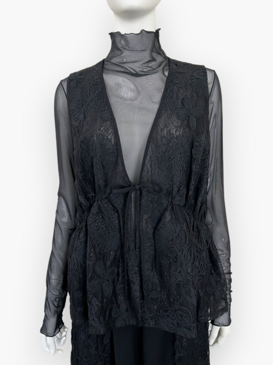 画像6: クレールフラワーレース ジレ  (6)