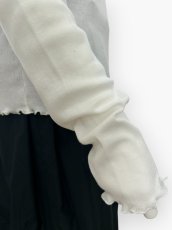 画像8: エアリーシフォンテレコ　スタンドネックカットソー  (8)