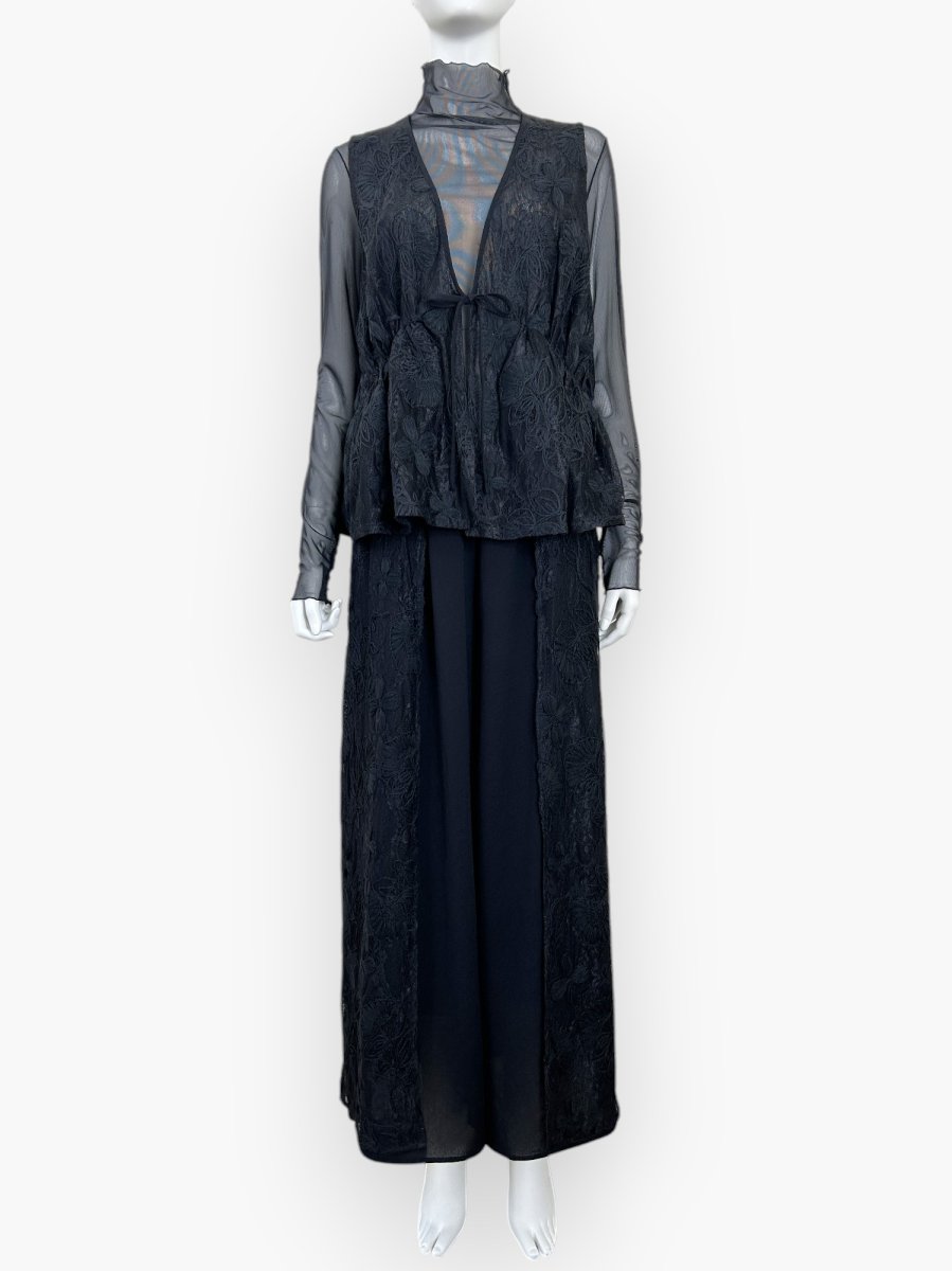 画像11: クレールフラワーレース ジレ  (11)