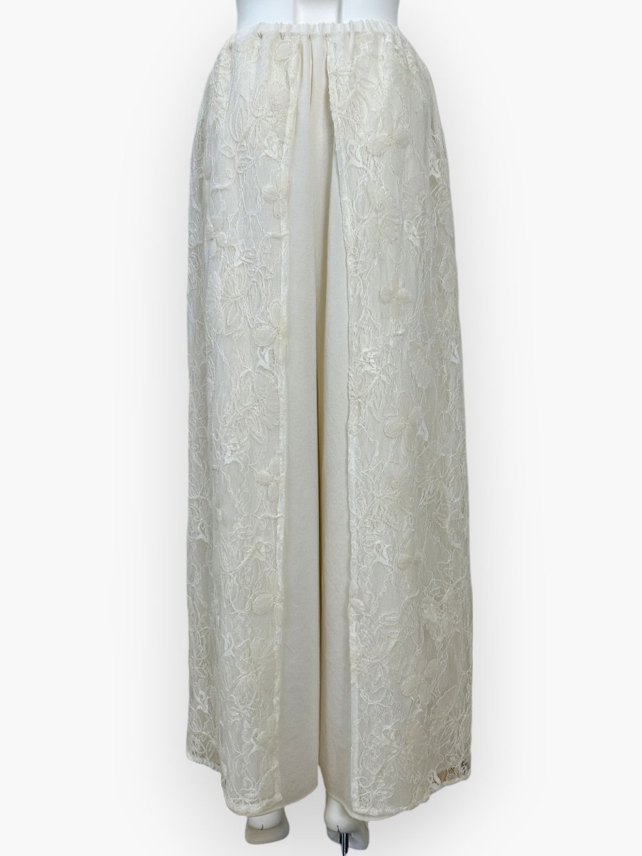 画像9: クレールフラワーレース　ワイドパンツ  (9)