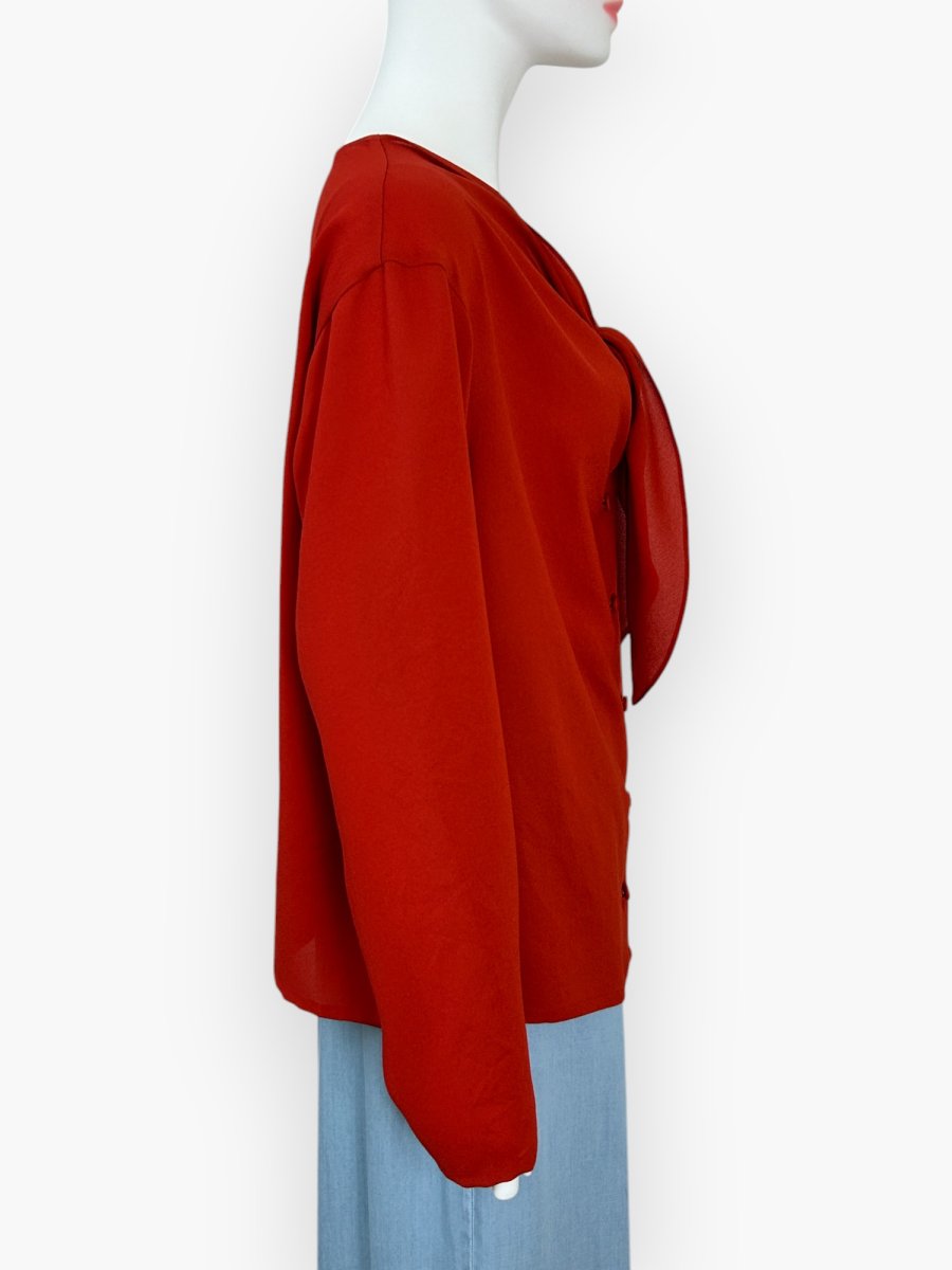 画像2: クラシックアムンゼン ボウタイブラウス  (2)