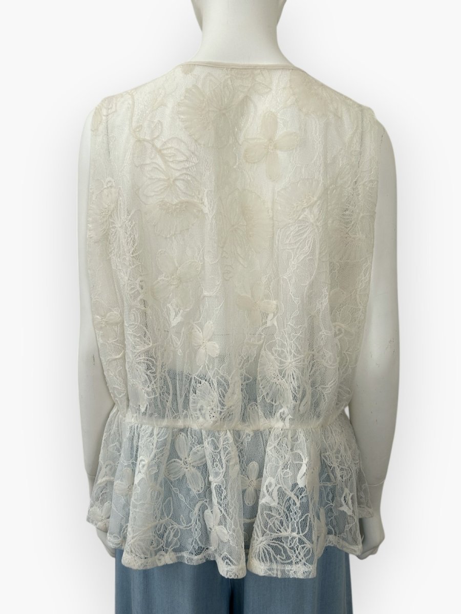 画像3: クレールフラワーレース ジレ  (3)