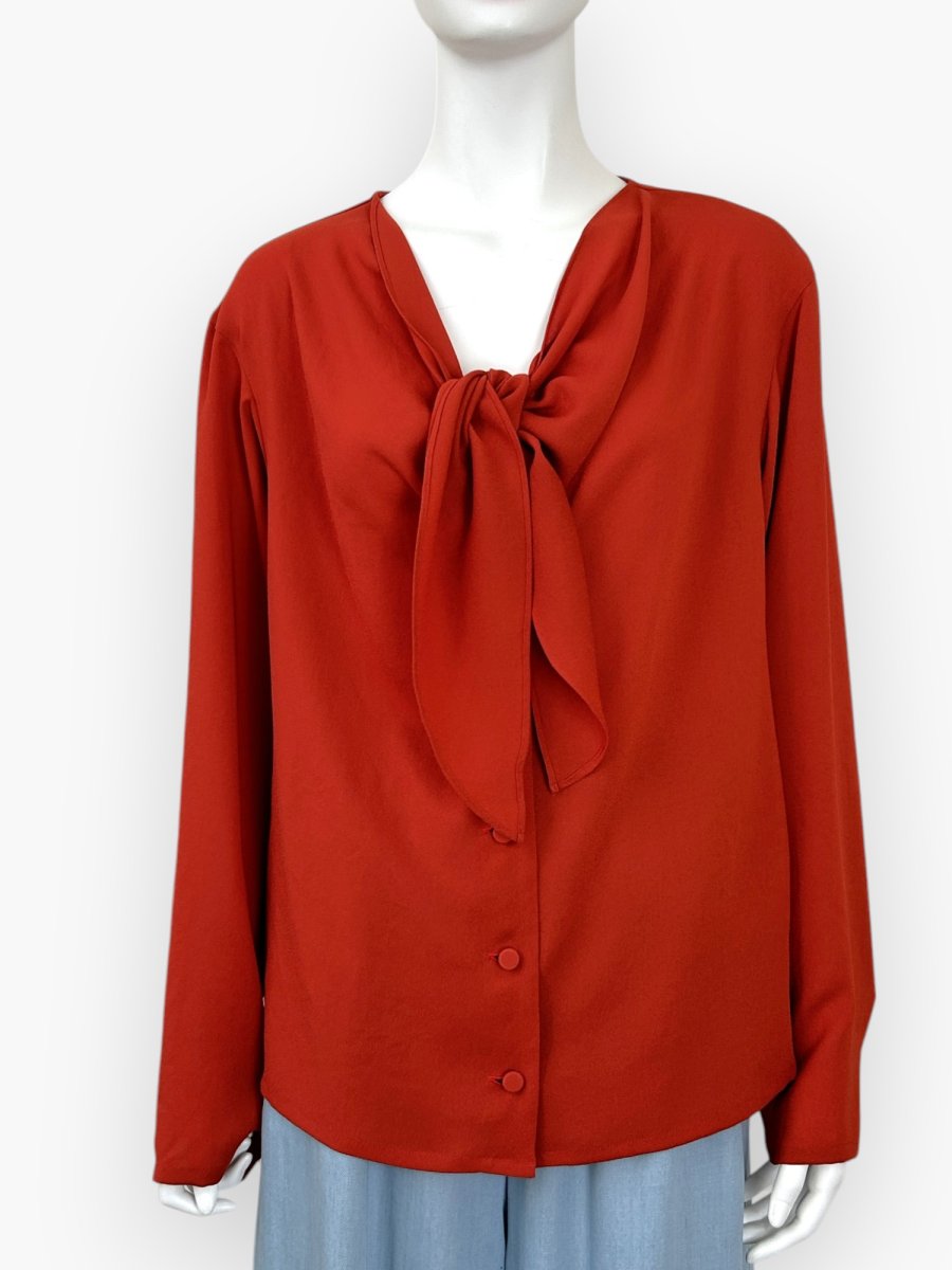 画像1: クラシックアムンゼン ボウタイブラウス  (1)