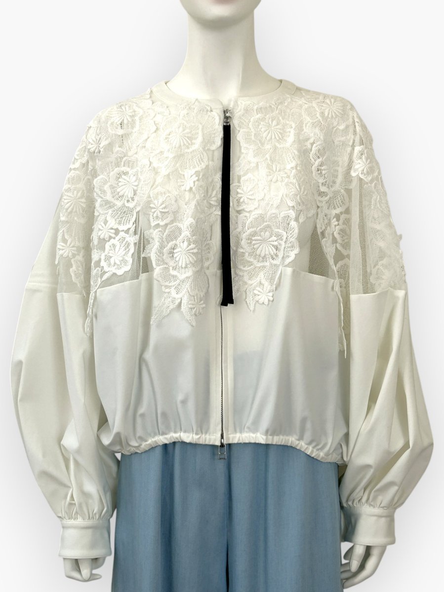 画像1: クリアーデンビー レースブルゾン  (1)