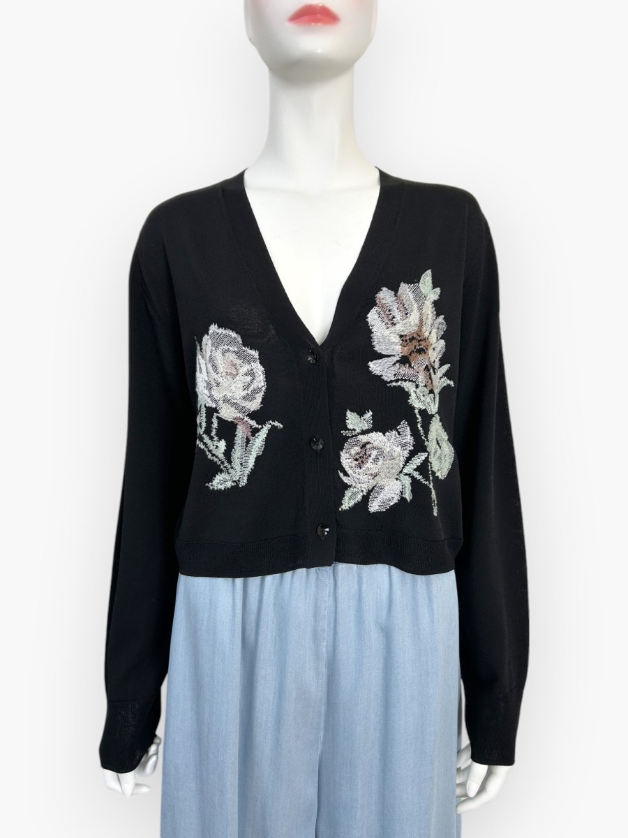 画像4: フラワリー ショートカーディガン  (4)