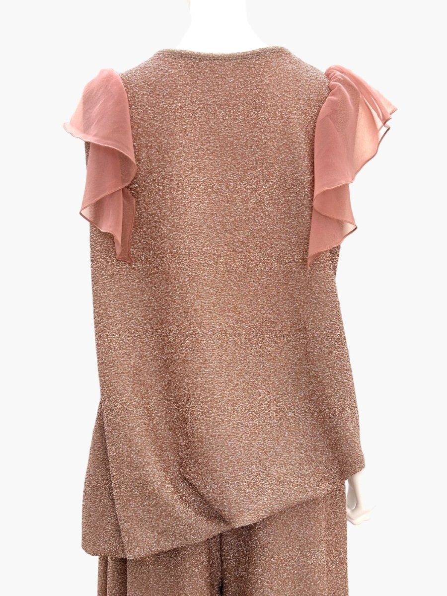 画像4: スパークルジャガード フリルブラウス  (4)