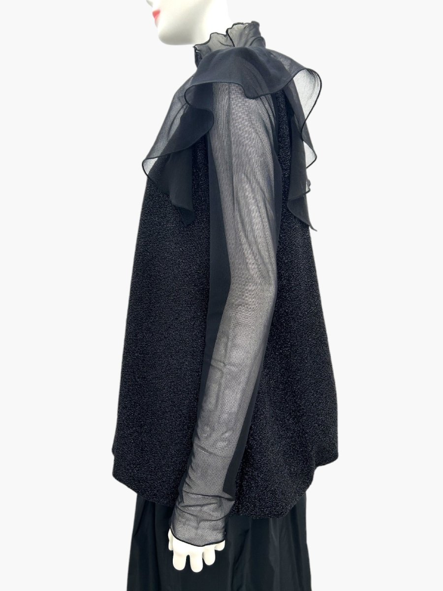 画像10: スパークルジャガード フリルブラウス  (10)