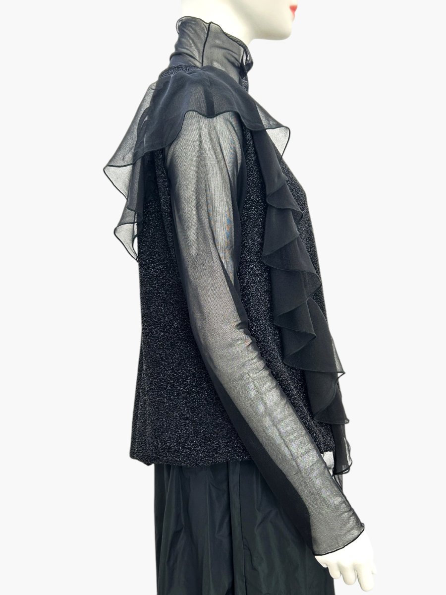 画像9: スパークルジャガード フリルブラウス  (9)