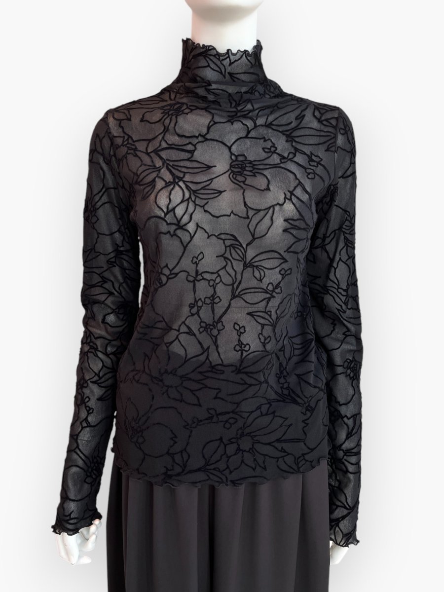 画像10: リーニュフラワーフロッキー スタンドネック  (10)