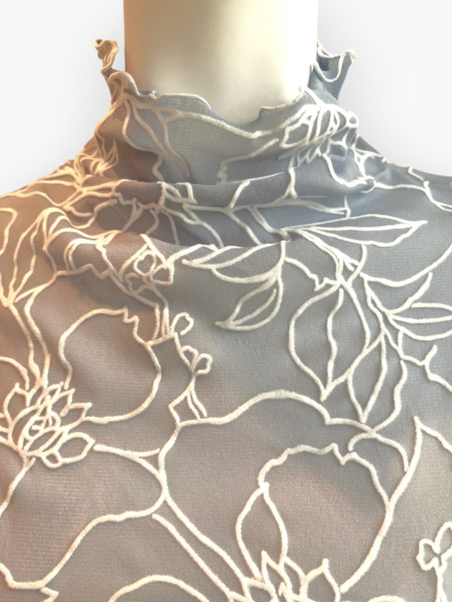 画像16: リーニュフラワーフロッキー スタンドネック  (16)