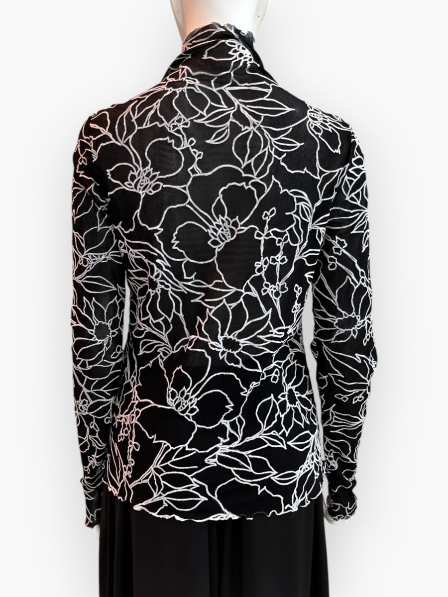 画像3: リーニュフラワーフロッキー スタンドネック  (3)