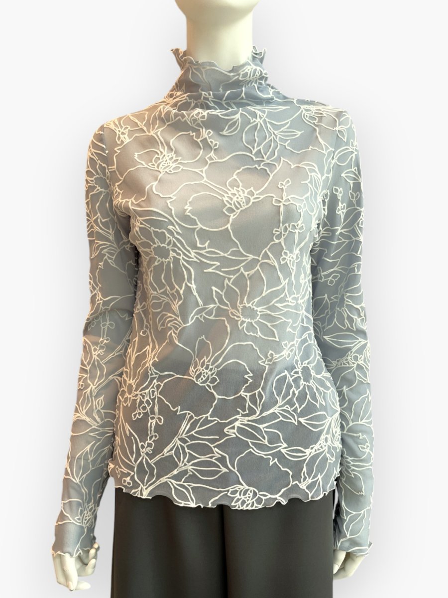 画像14: リーニュフラワーフロッキー スタンドネック  (14)