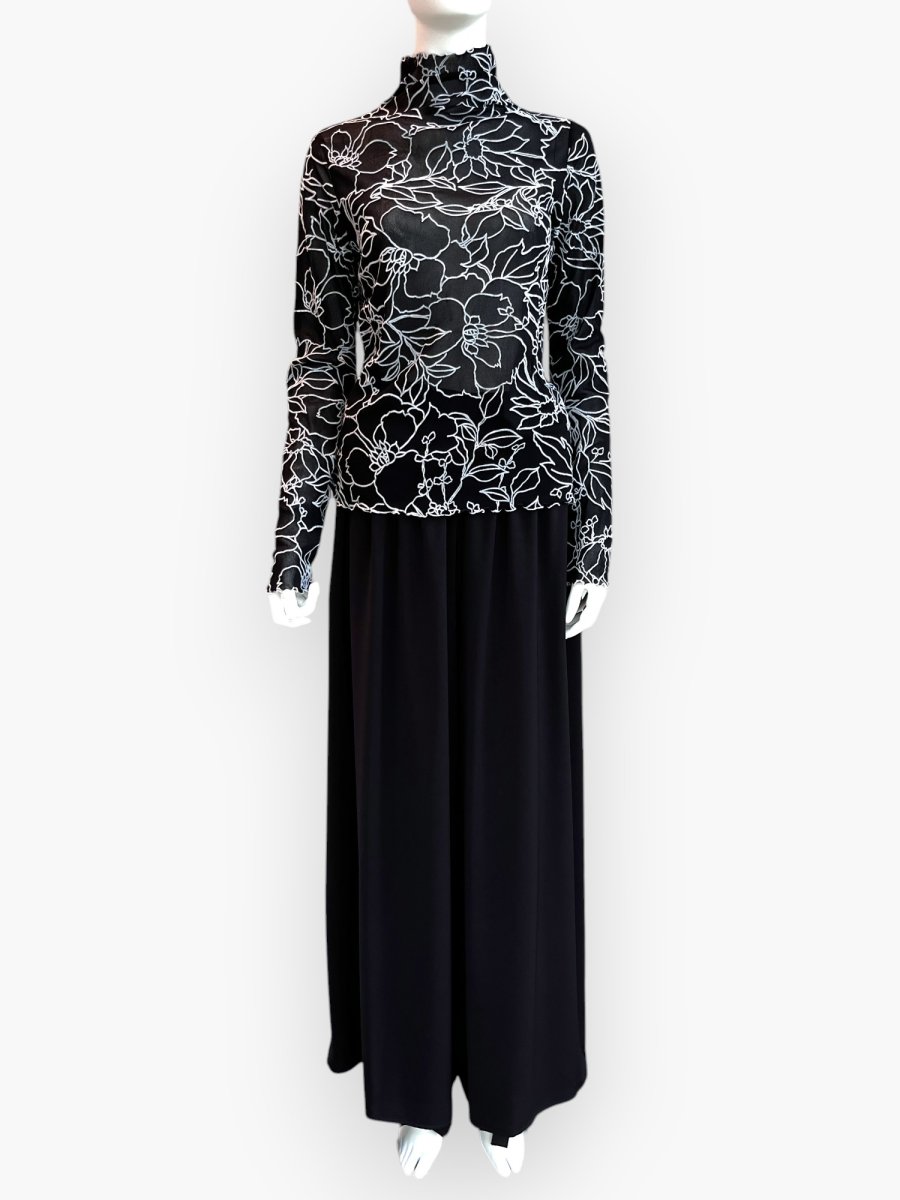 画像6: リーニュフラワーフロッキー スタンドネック  (6)