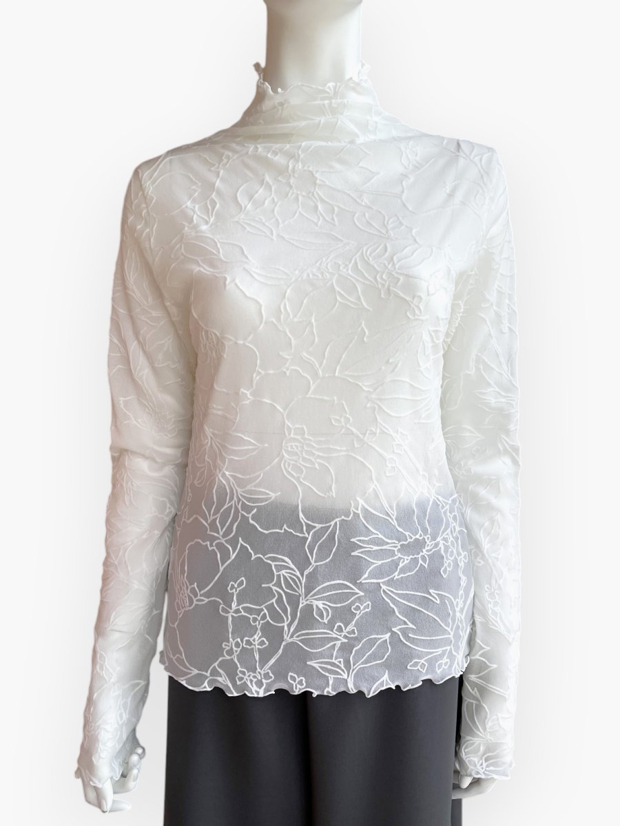 画像7: リーニュフラワーフロッキー スタンドネック  (7)