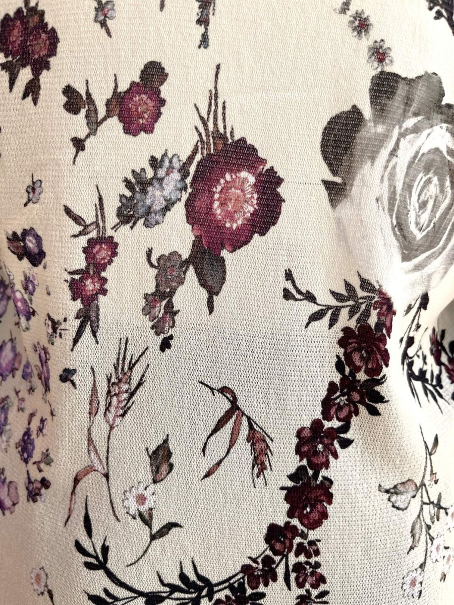 画像10: ミクスチャーフラワープリントチュール スタンドネック  (10)