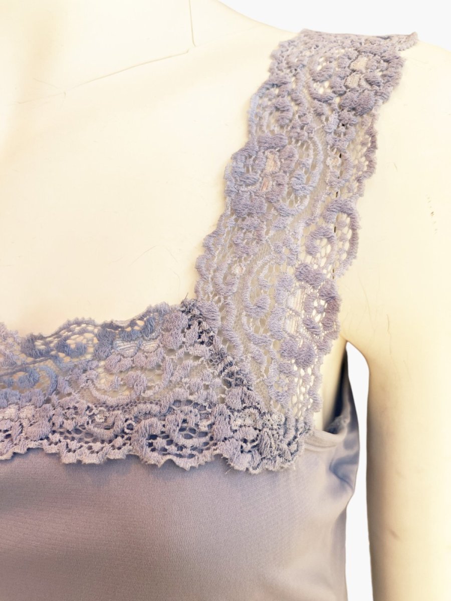 画像2: ＊パウダリーチュール レース付きキャミソール  (2)