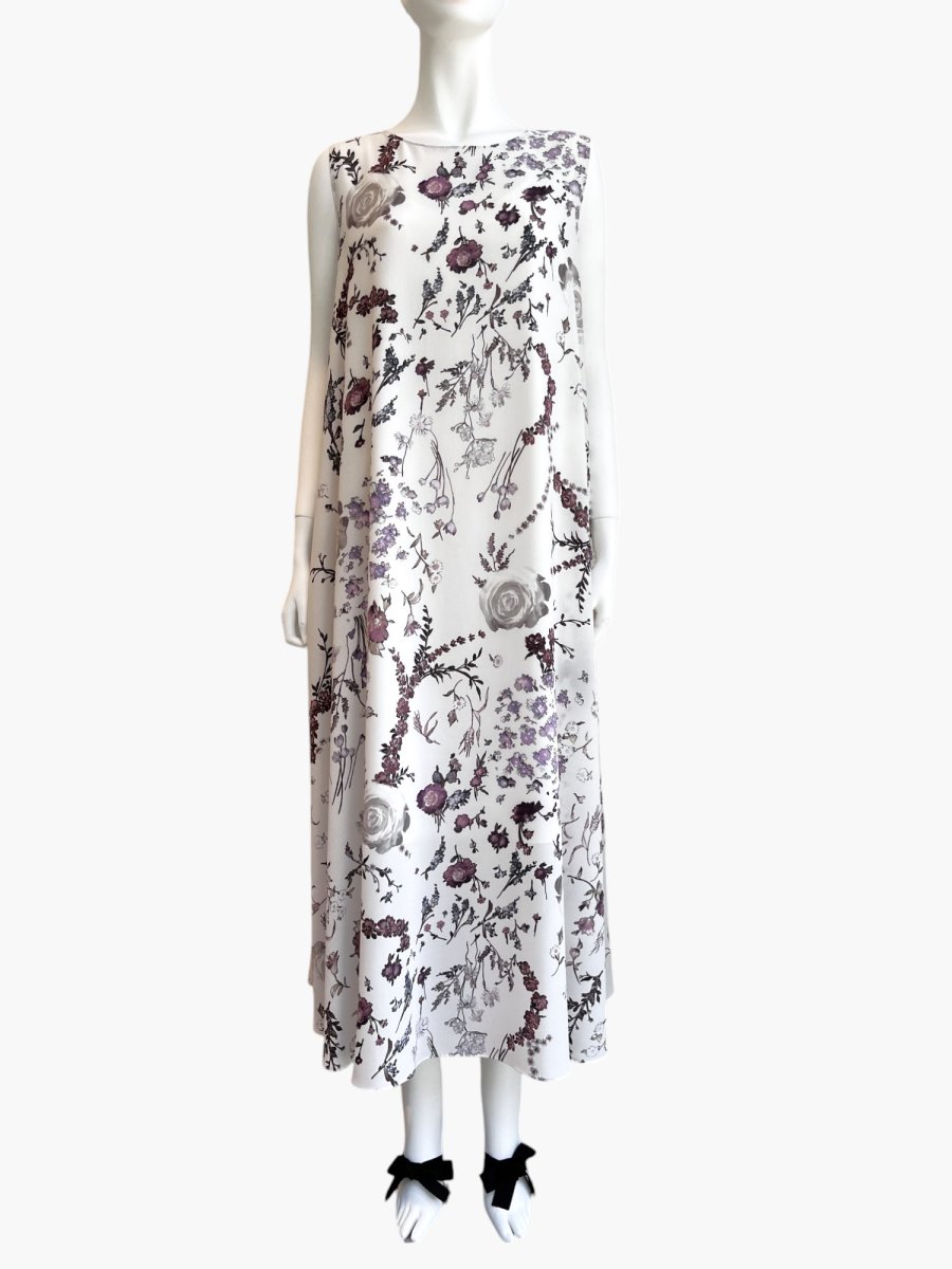 画像1: ミクスチャーフラワープリント　ワンピース  (1)