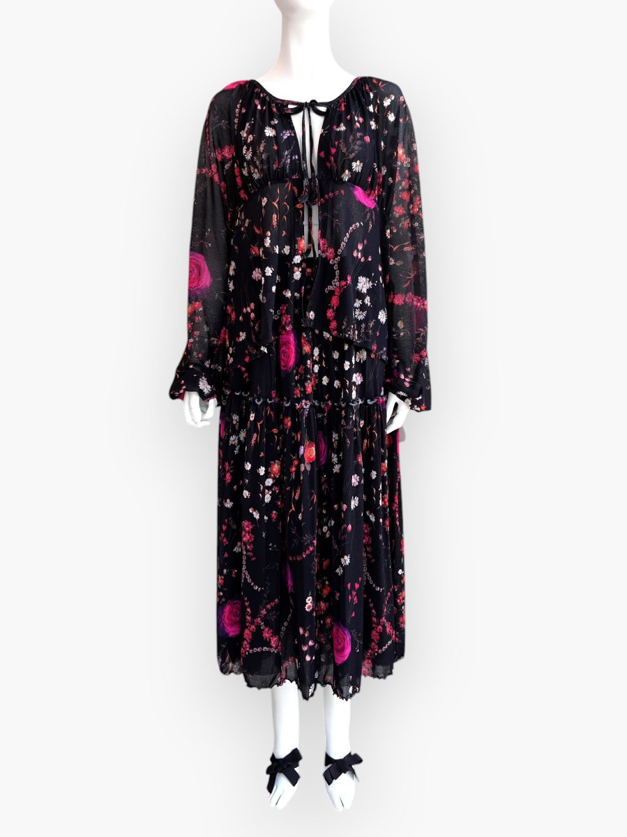 画像11: ミクスチャーフラワープリント チュールスカート  (11)