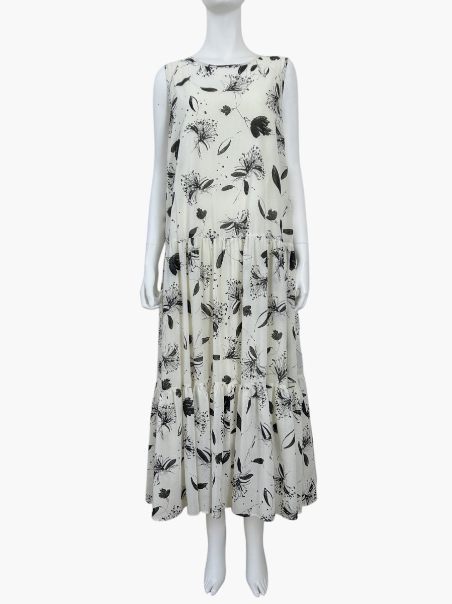 画像1: フラワーシャワープリント　ワンピース  (1)