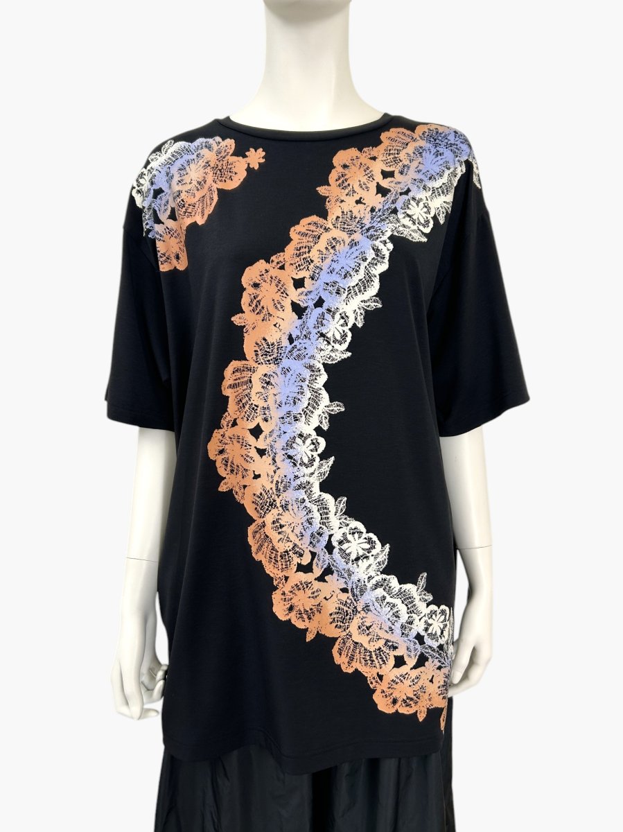 画像1: フローレースプリント　Tシャツ (1)