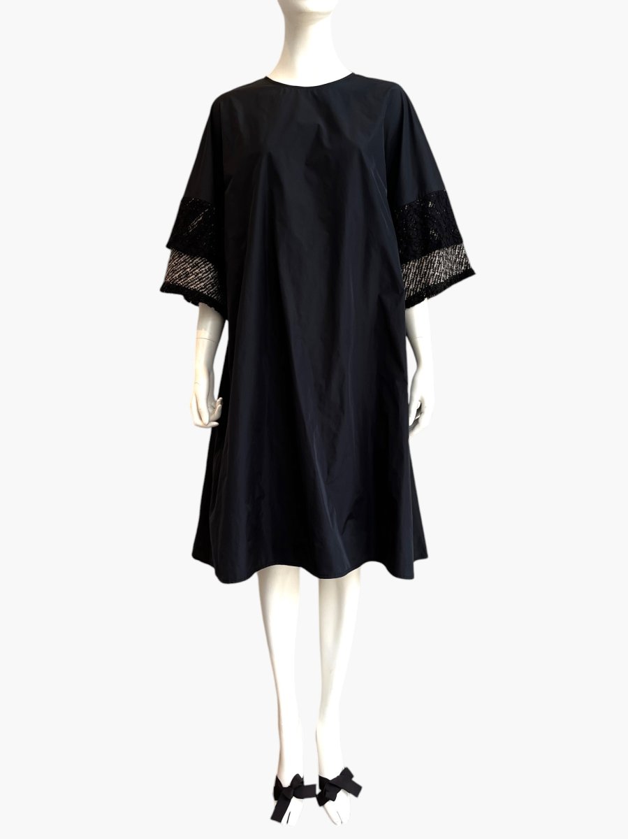 画像7: タフタ　ツイード切り替えワンピース (7)