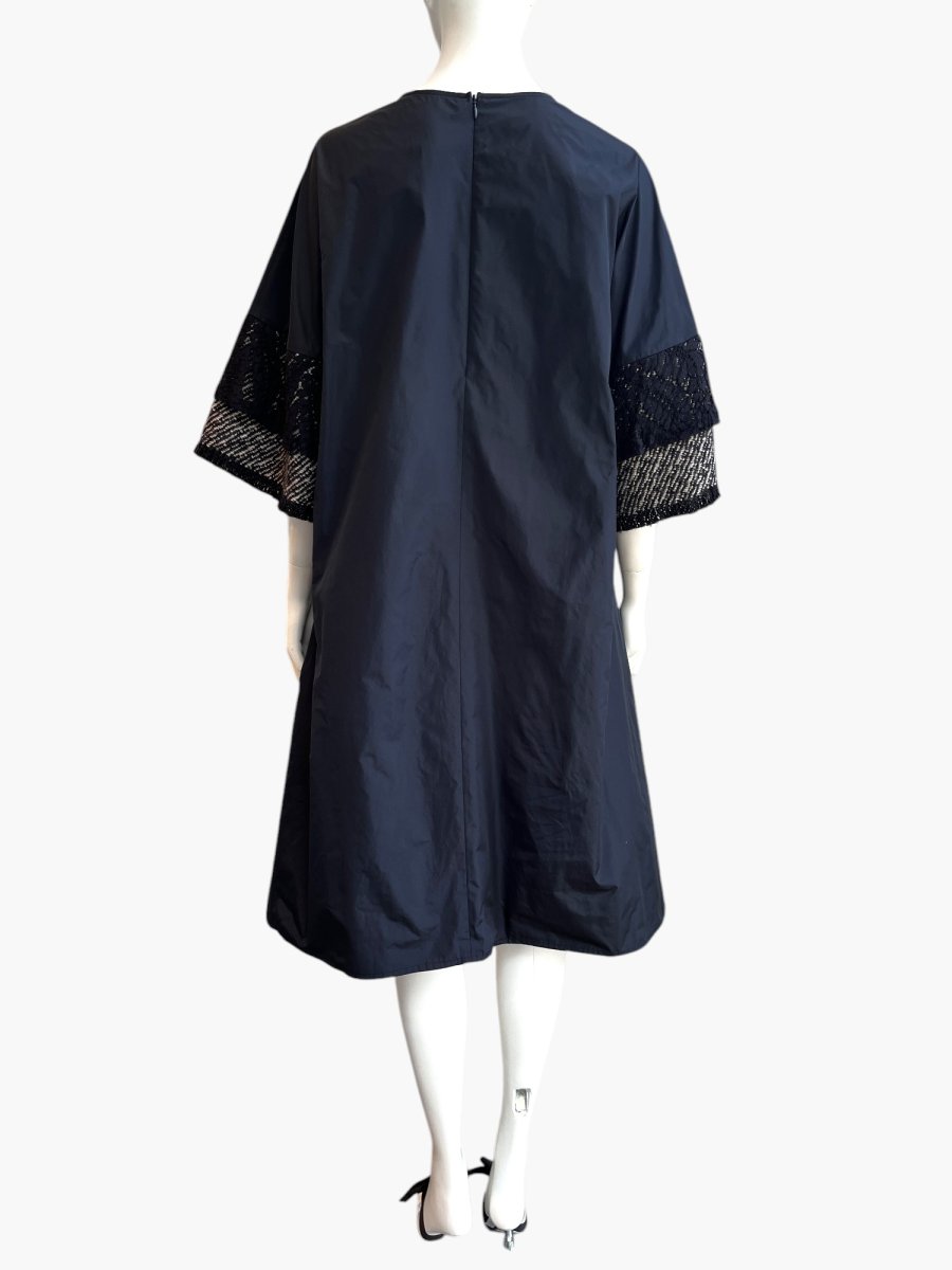 画像9: タフタ　ツイード切り替えワンピース (9)