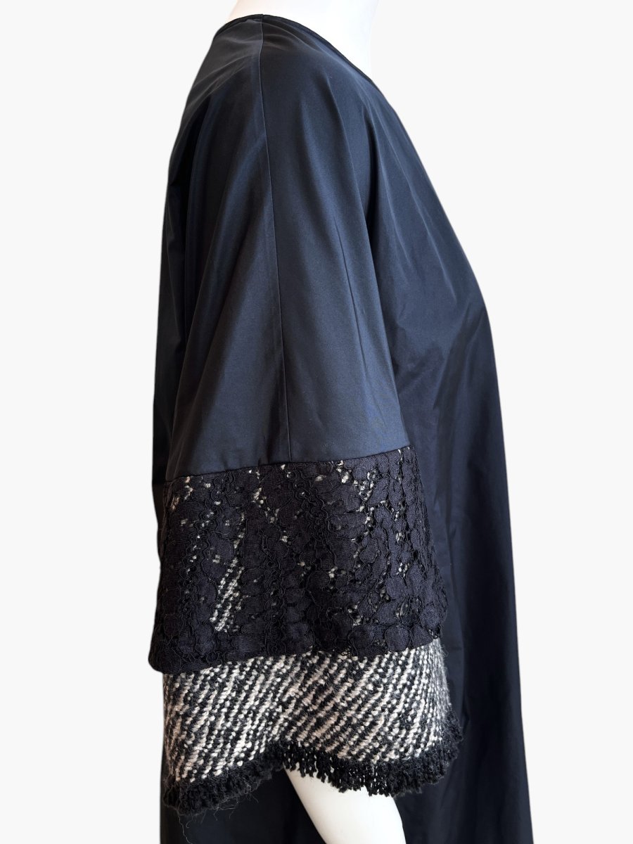 画像10: タフタ　ツイード切り替えワンピース (10)