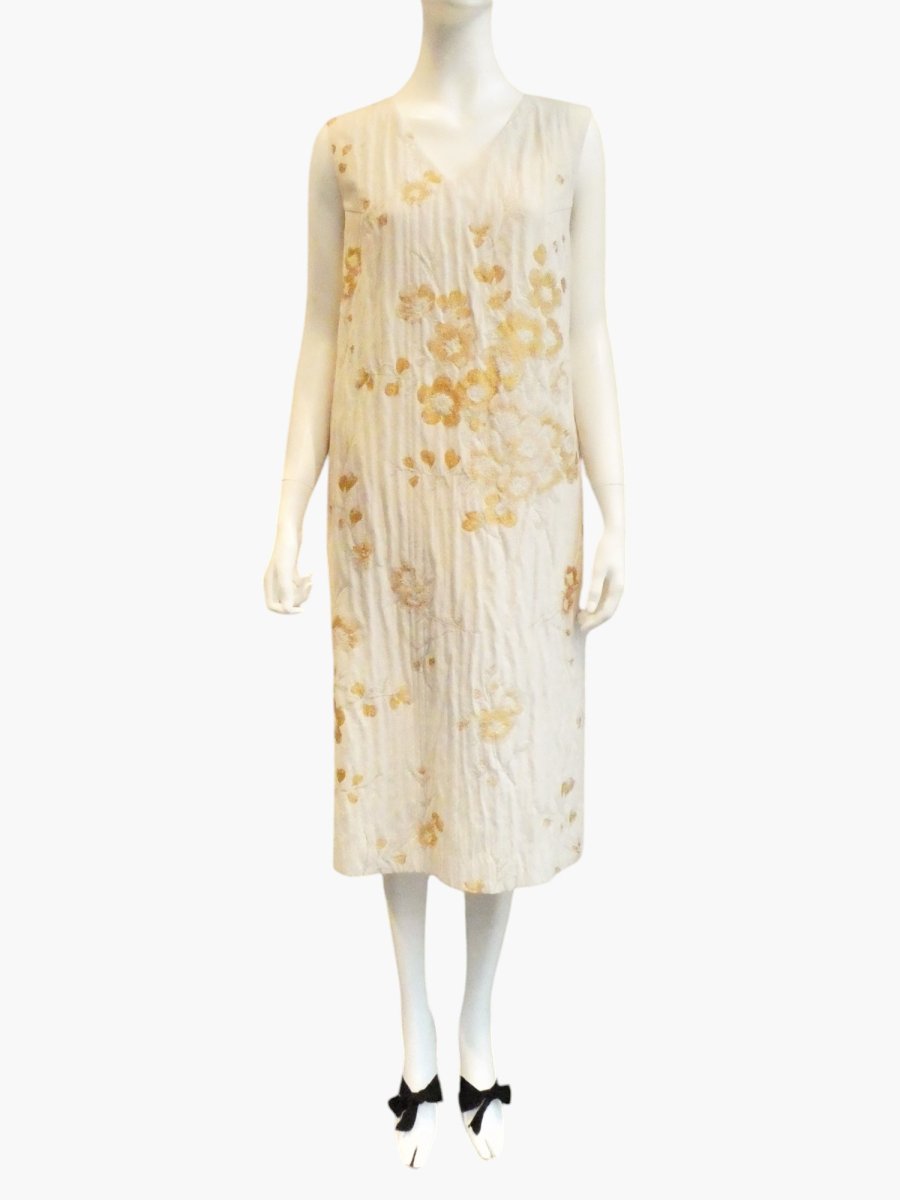 画像1: ビンテージフラワージャガード ワンピ－ス  (1)