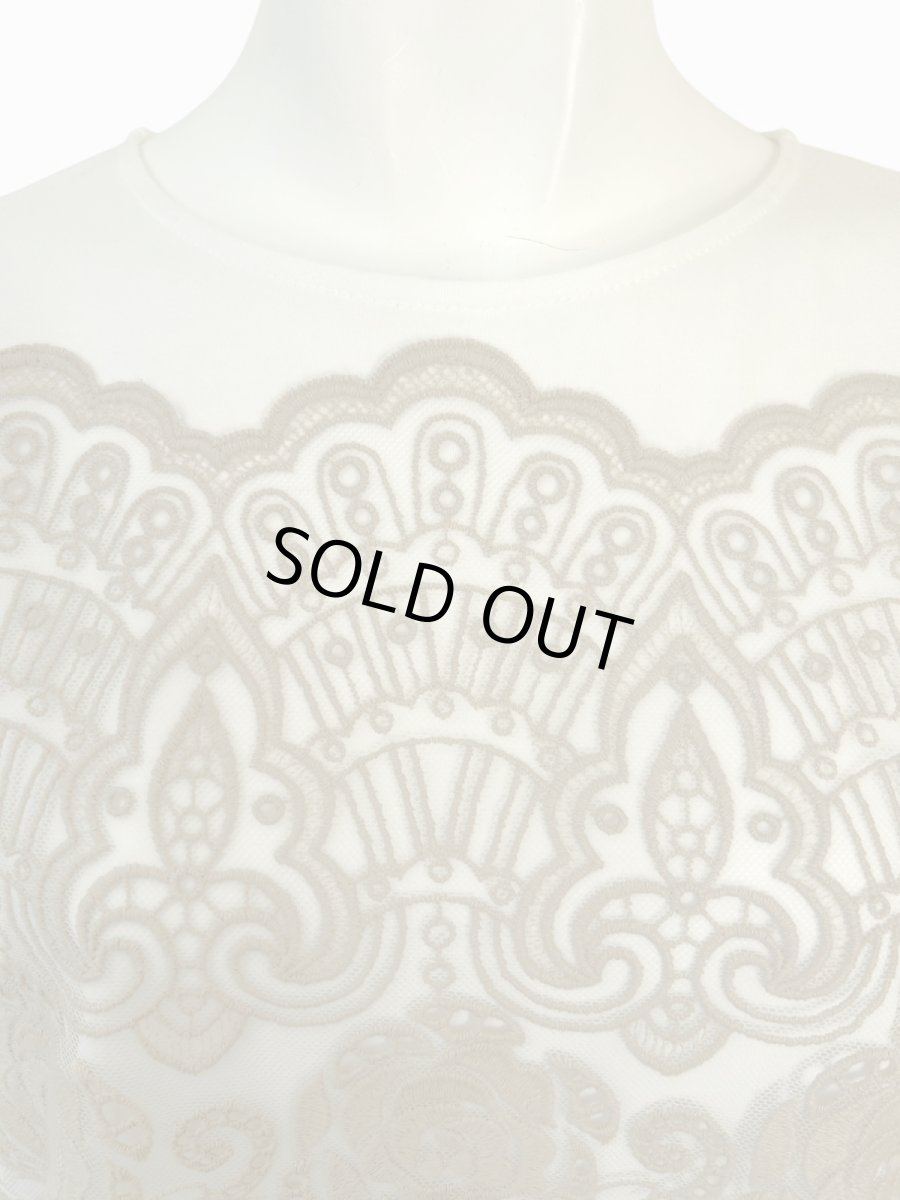 画像4: エンブロイダリーチュールレース カットソー  (4)