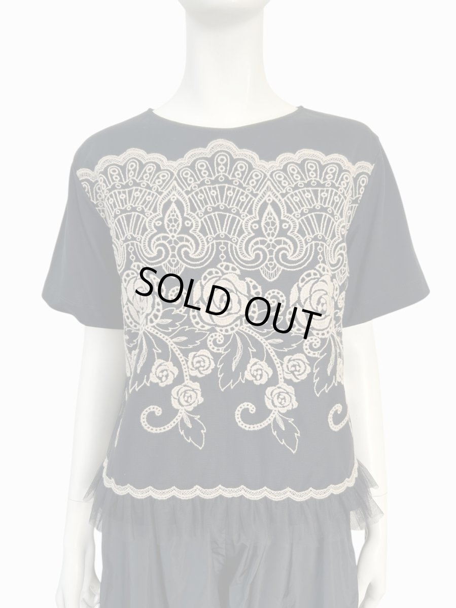 画像8: エンブロイダリーチュールレース カットソー  (8)