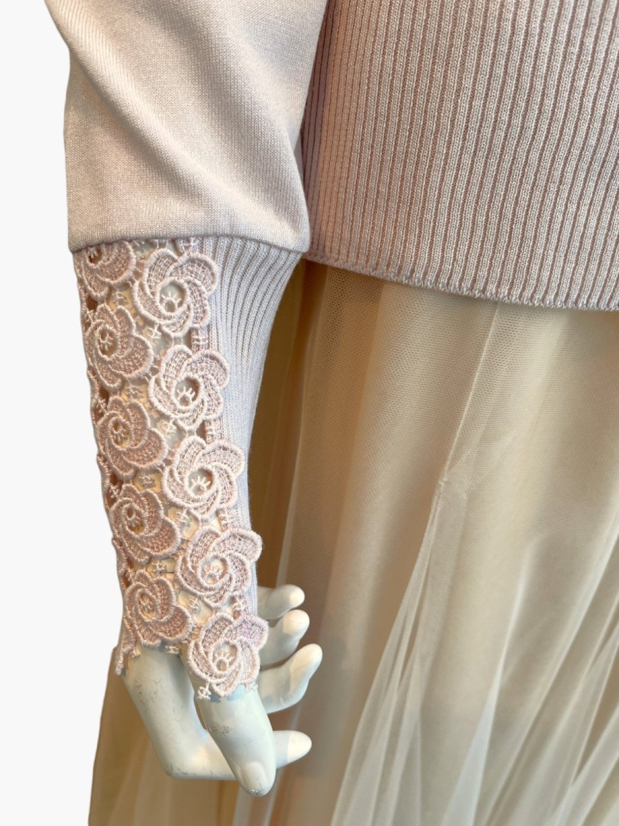 画像2: ウェーブレース　パフスリーブ  (2)